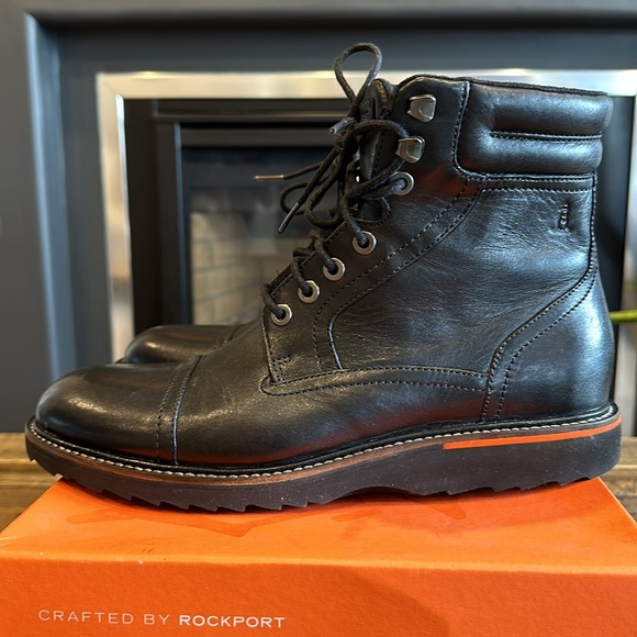 Men’s Rockport Leather Boots Sz 9M - Picture 3 of 5